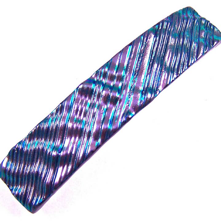 Glass Town USA – wholesale Barrette – Women’s – Barrettes Dichroic Glass Ripple Wavy Texture Large 0r Medium6