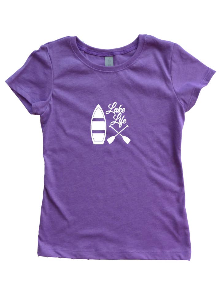 Lilla med White Lake Life Pige Shirt for engroshandel hos Outdoorable Apparel