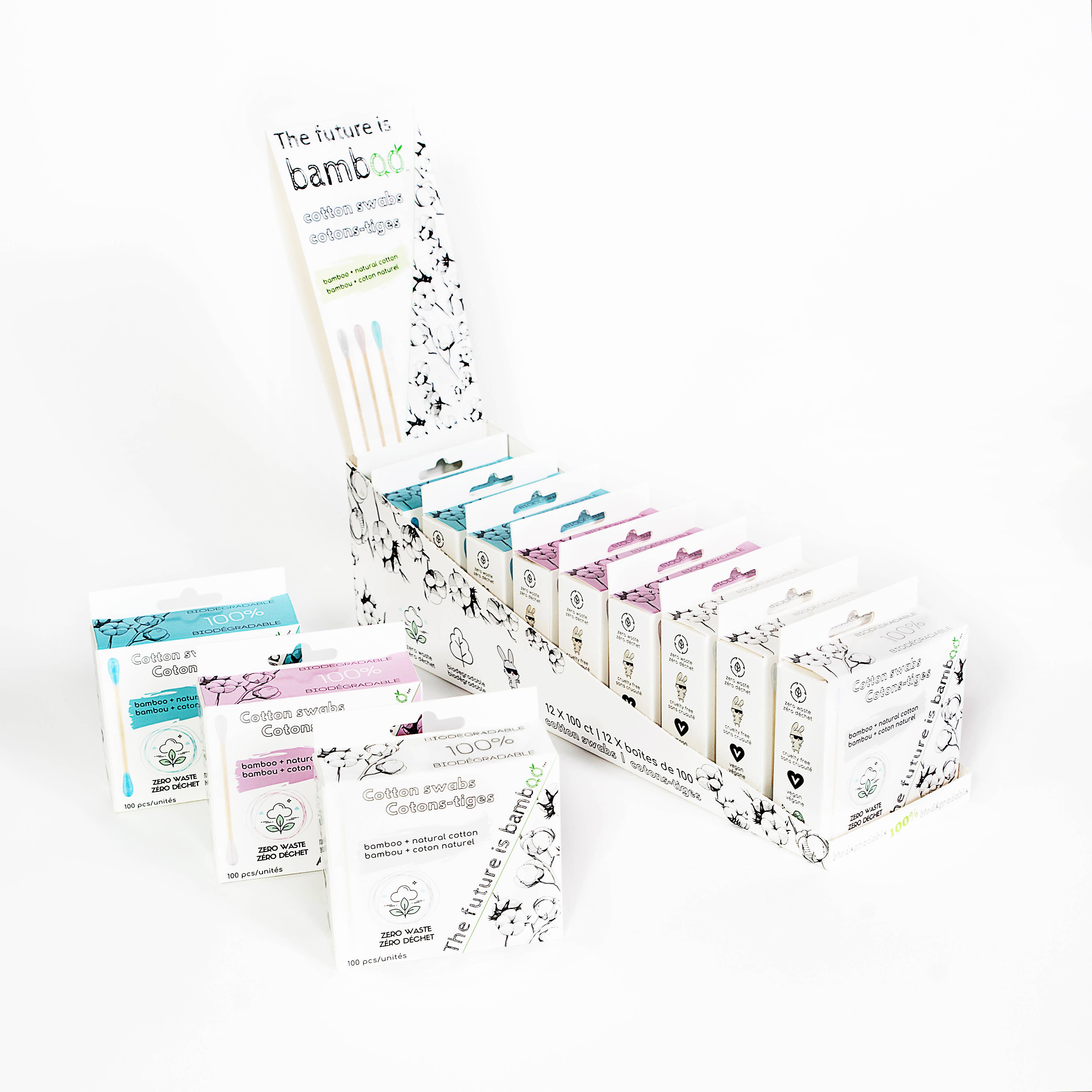 The future is bamboo - Wholesale Cotton Swab/Q-Tip - Bamboo Cotton Swabs - 100x3