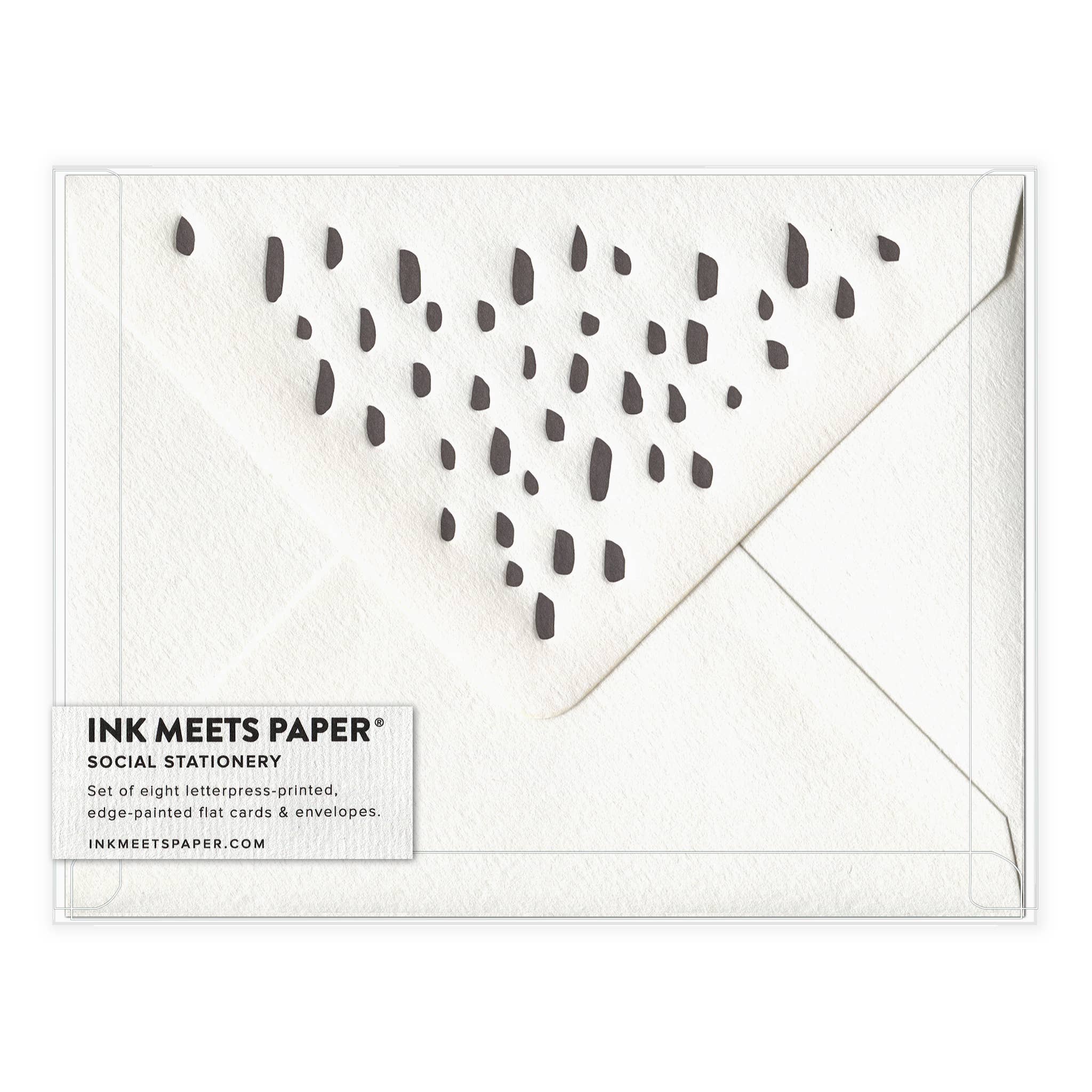 INK MEETS PAPER - Wholesale Stationery/Notecard Set - Abstract Pattern - social stationery (Boxed Set of 8 Flat)1