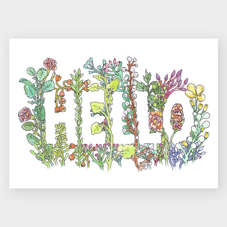 Imaginary Animal – wholesale Vänskapskort – Hej i Blommor Hälsningskort | Blommig Vänskap Notecard0