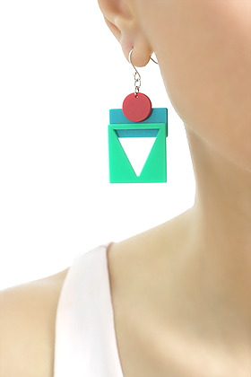 De signature Life – wholesale Dangle earrings – Misstri Red Single Earring3