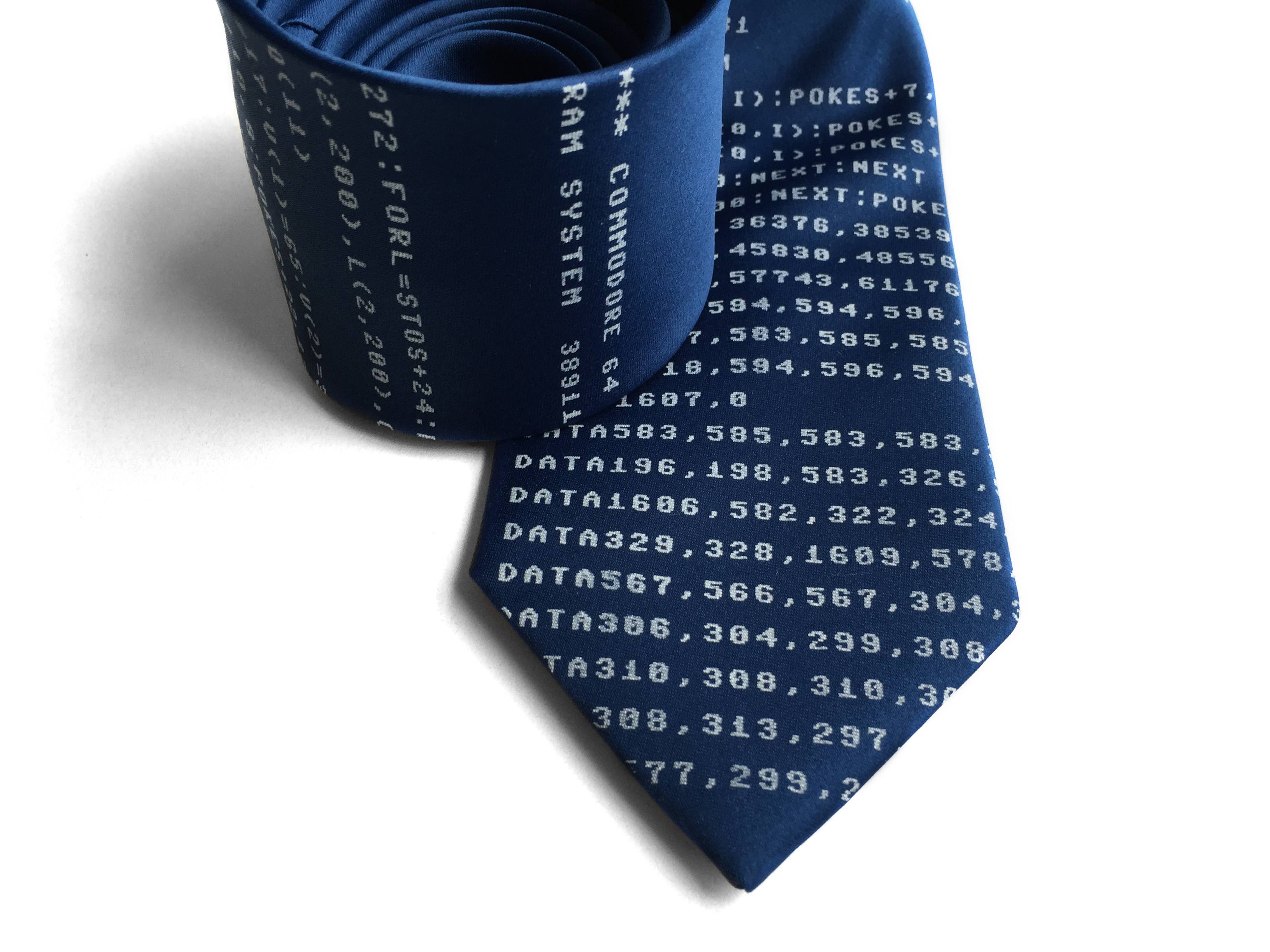 Cyberoptix Tie Lab - Wholesale Necktie - Men's - C64 Silk Necktie. Basic Code Commodore Tie.0
