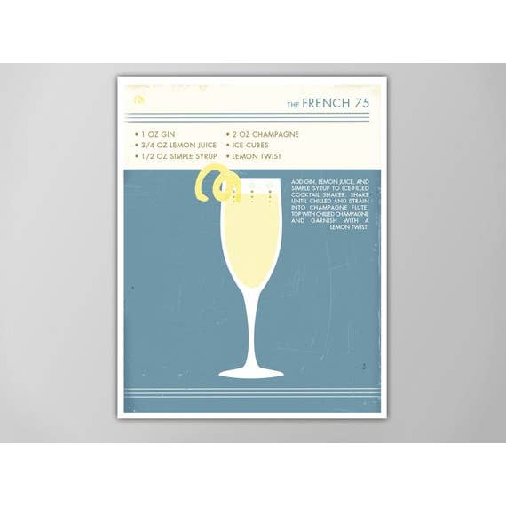 The National Anthem - Wholesale Art Print - 5” x 7” French 75 Cocktail Art Print1