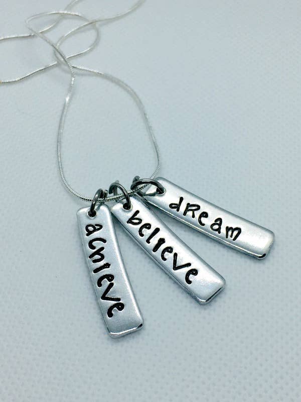 Me and My Sweet Pea – Colar pingente/pendente por atacado – Colar Dream Believe Achieve, joias inspiradoras, fé2