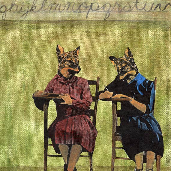 School Foxes Greeting Card for wholesale by Pergamo Paper Goods