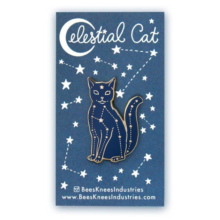 Bee's Knees Industries - Wholesale Lapel Pin/Button - Celestial Cat Enamel Pin1