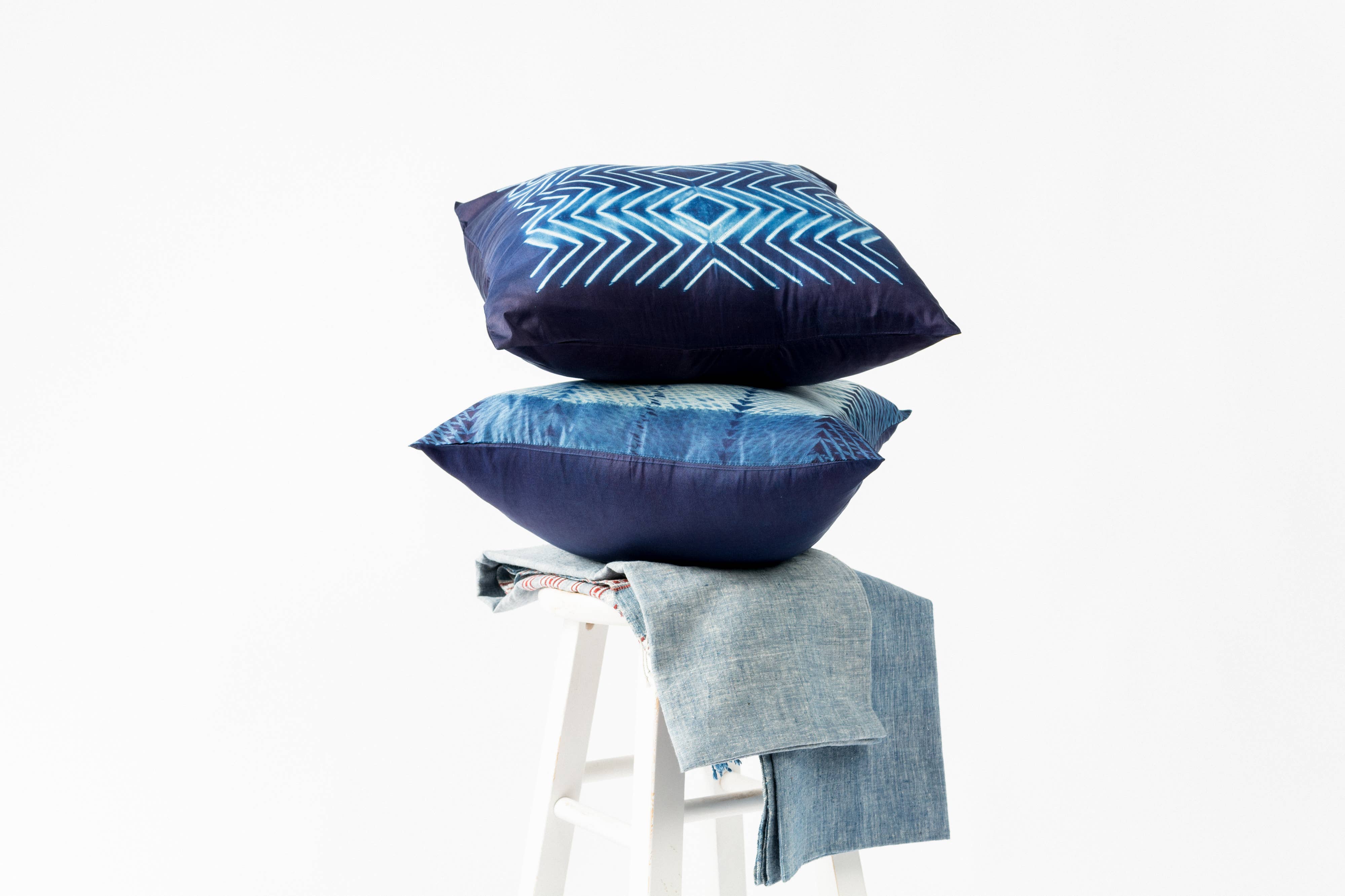 Variously - Wholesale Throw/Decorative Pillow - Naami Indigo Silk Pillow6