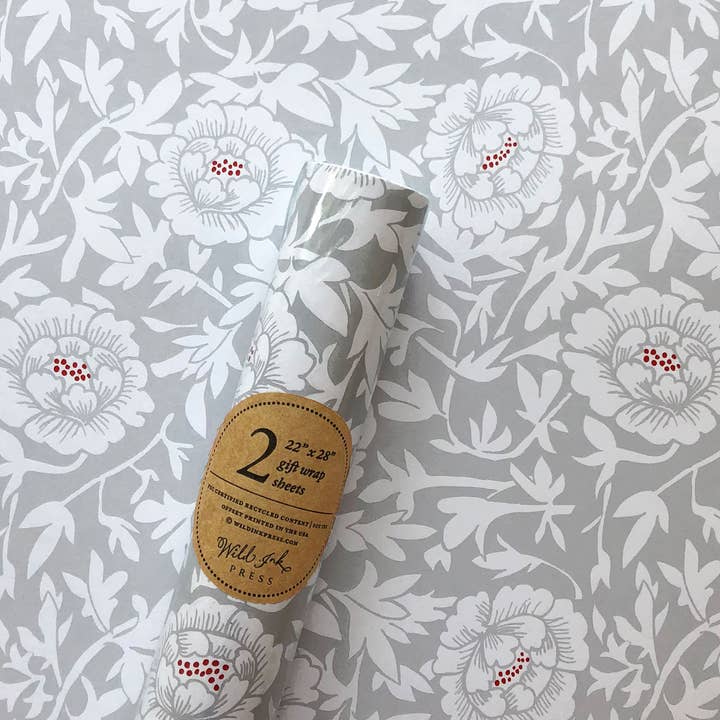 Wild Ink Press - Wholesale Wrapping Paper Roll - Korean Vase Gift Wrap | Roll of 2 sheets