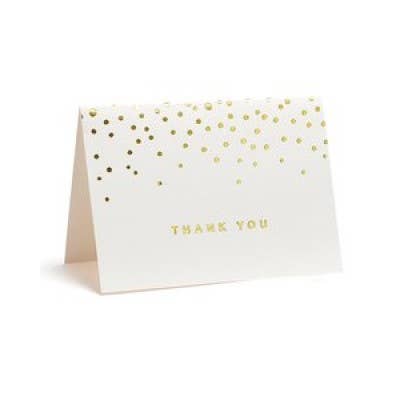 Gartner Studios - Wholesale Thank You Card - Gold Foil Dots Thank You Cards