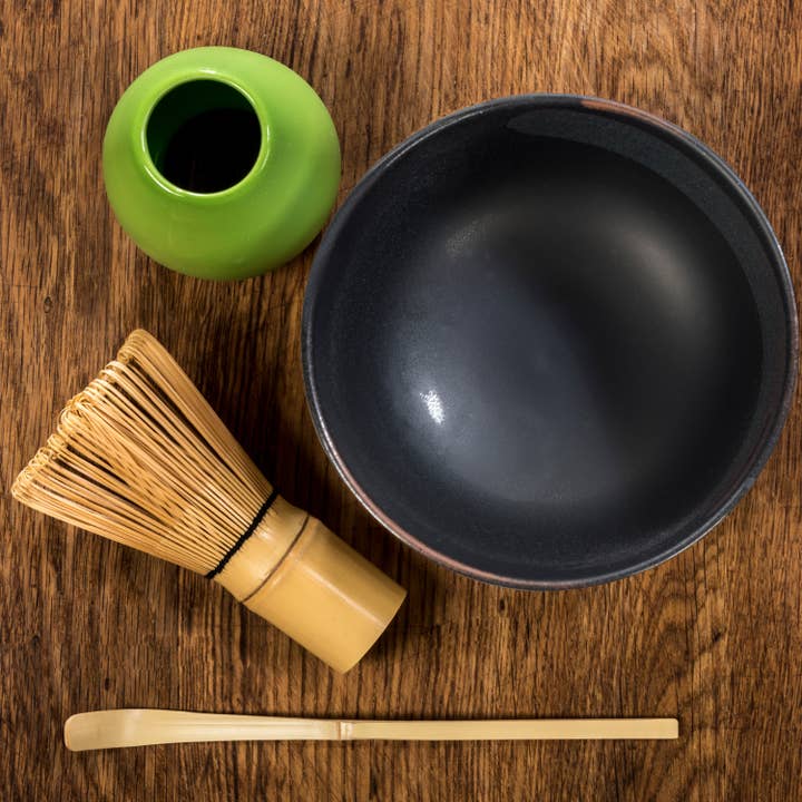 TEALYRA / LUXBE - Wholesale Bowl - Matcha Tea Startup Gift Set - Black Japanese Bowl