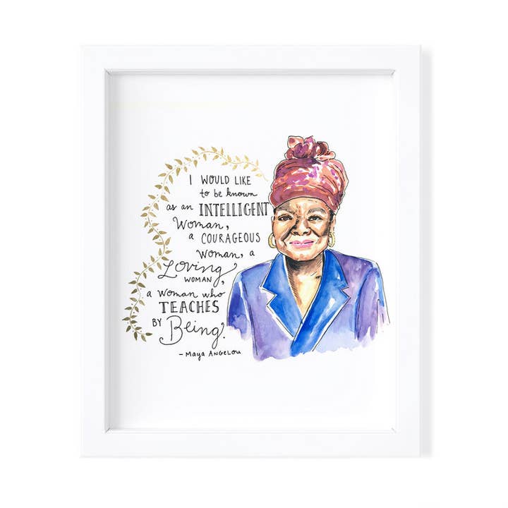 Dat is wat ze zei: Maya Angelou - 8x10 Fine Art Print voor wholesale door Kimothy Joy