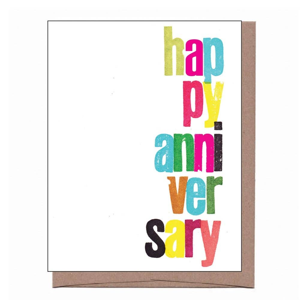 La Familia Green - Wholesale Anniversary Card - Technicolor Anniversary Greeting Card1