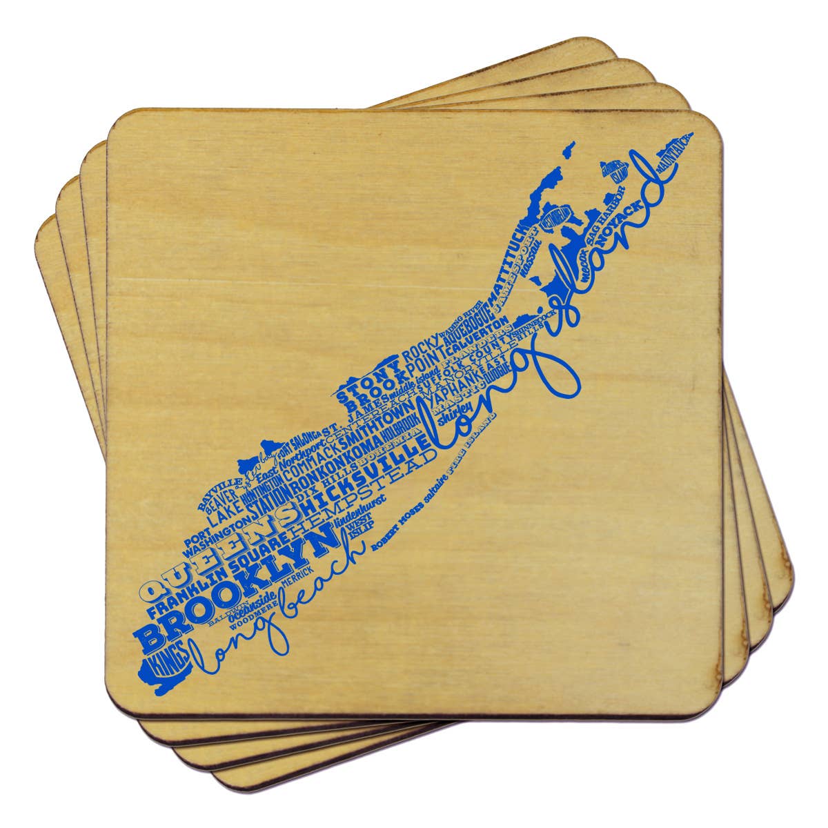 Torched Products - Wholesale Coasters - State Typography Coaster- Set of 452