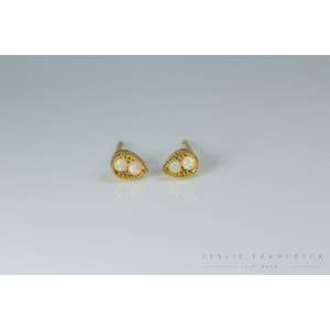 Tear Drop Opal Pave Studs for wholesale by Leslie Francesca Designs