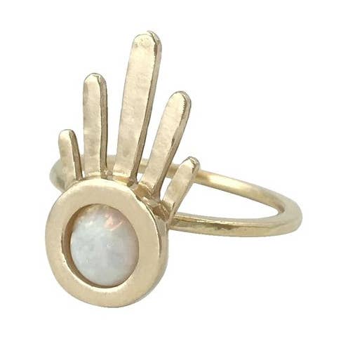 Anel de explosão com opala por atacado de Therese Kuempel Jewelry