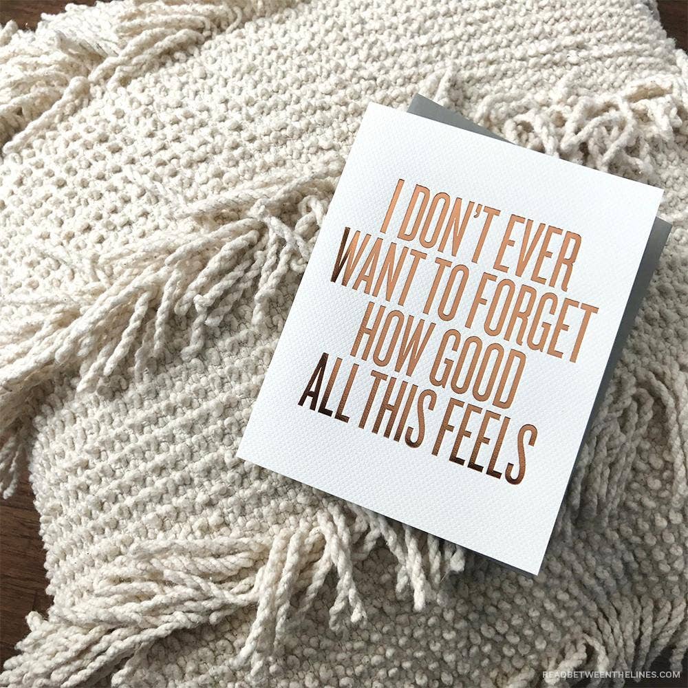 Read Between The Lines® - Wholesale Love Card - Don't Ever Want To Forget Card1