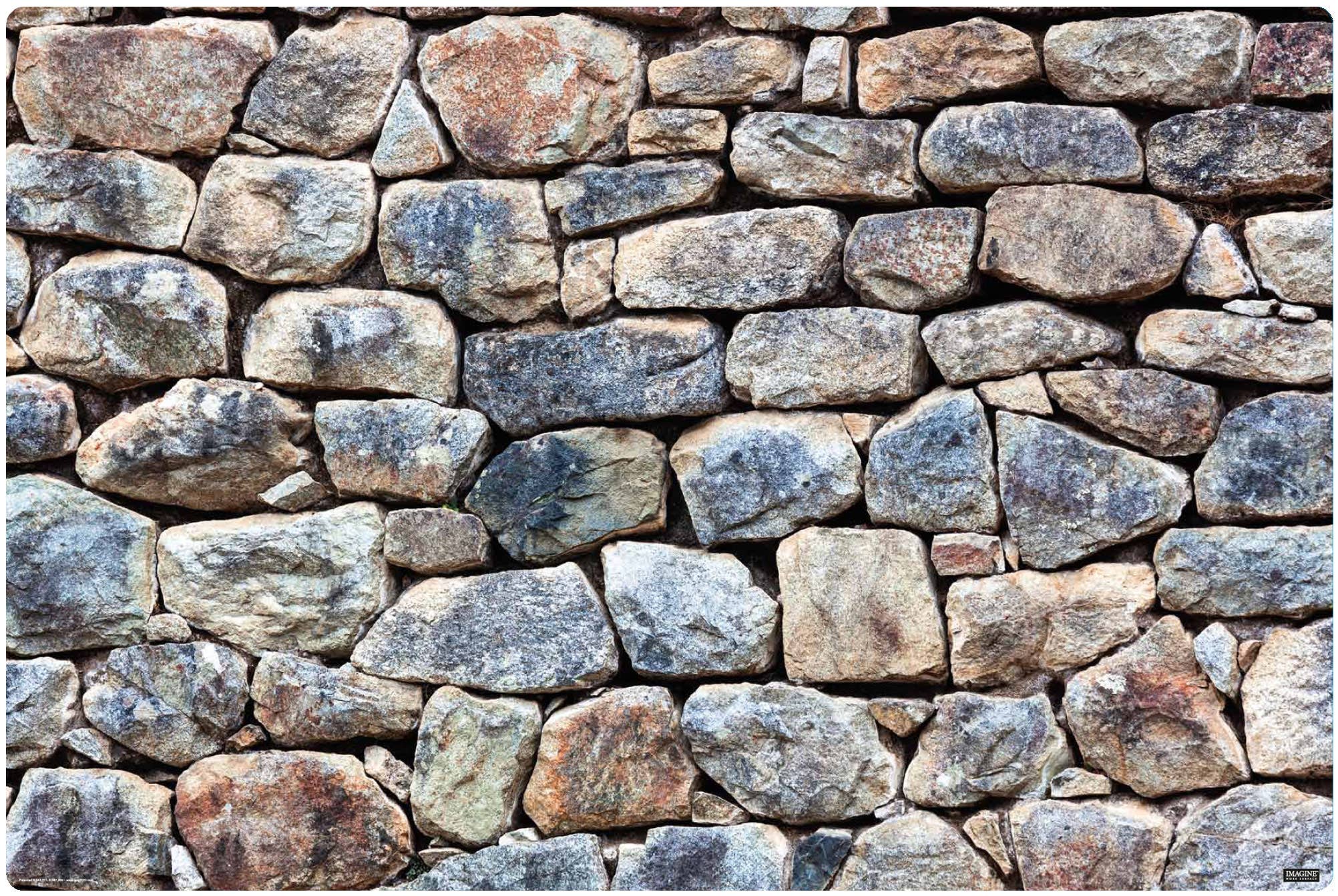 American Products Group, Inc - Wholesale Desk Pad - 24" x 36" Machu Picchu Stone Wall Imagine Work Surface0