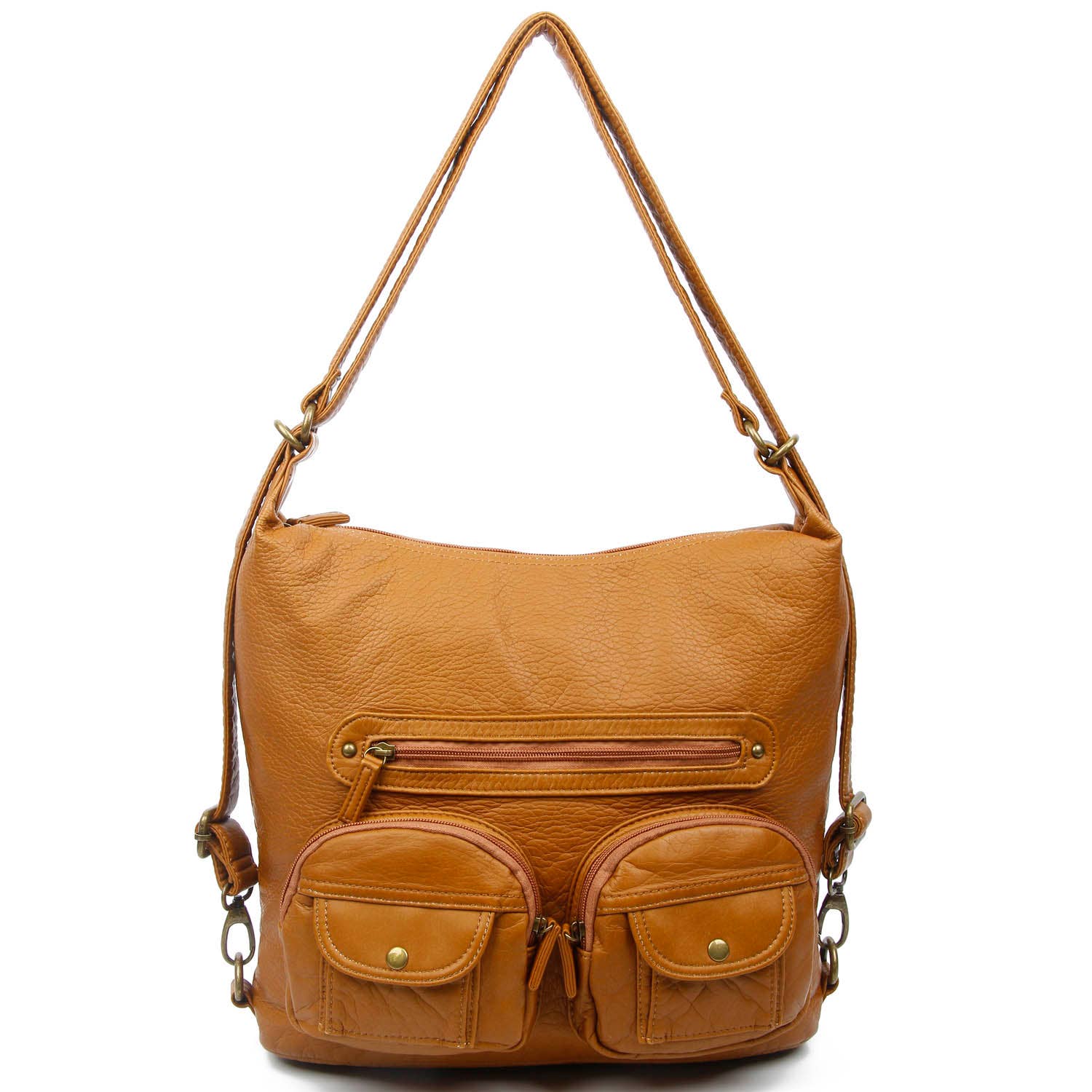 AMPERE CREATIONS - Wholesale Backpack - Women's - Convertible Soft Vegan Leather 3 in 1 Crossbody Backpack Bag17