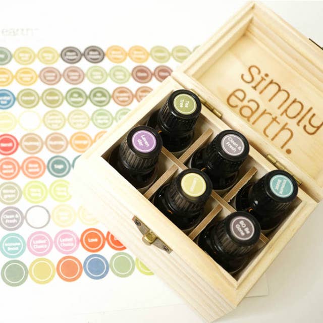 Simply Earth - Wholesale Essential Oil - Essential Oil Bottle Cap Sticker Sheet