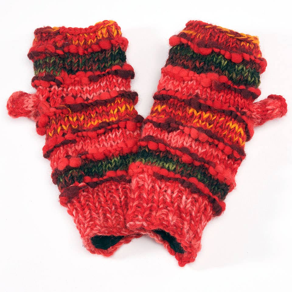 Zig Zag Asian Collection - Wholesale Gloves - Women's - Ribbed Multi-Striped Fingerless Gloves4