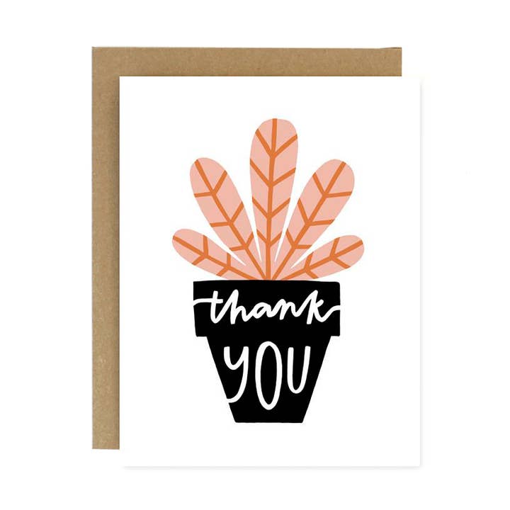 Thank You Potted Plant Card for wholesale by Worthwhile Paper