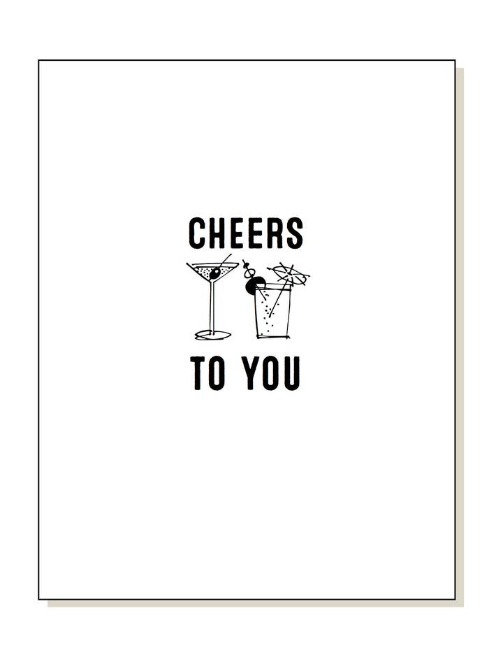 Carte Cheers pour la vente par jack + ella paper