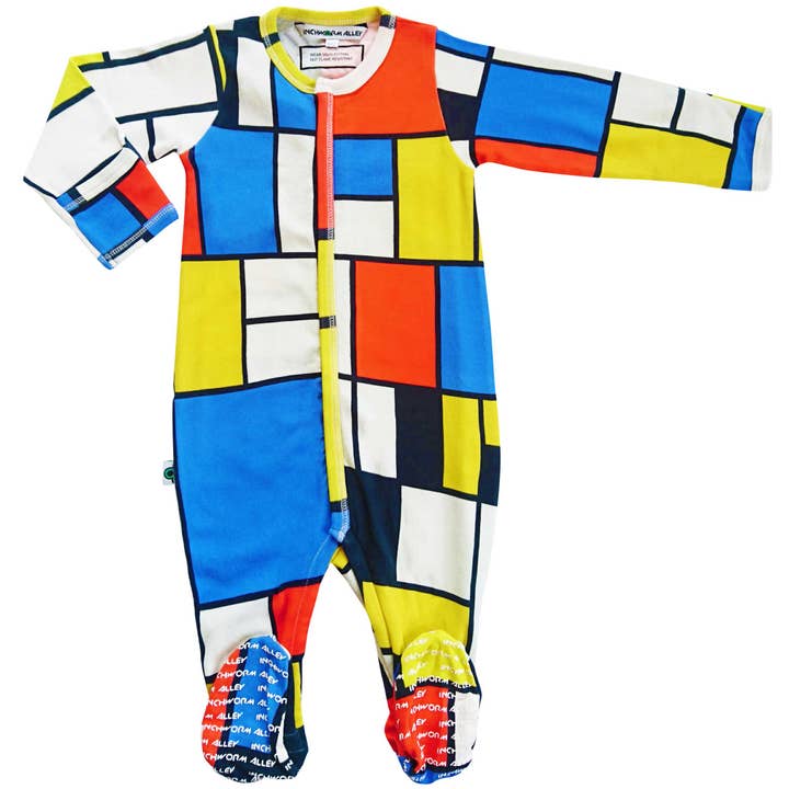 Footie Manga Larga - Mondrian para venta al por mayor de Inchworm Alley