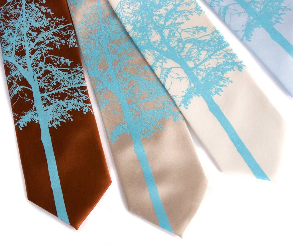 Cyberoptix Tie Lab - Wholesale Necktie - Men's - Aspen Necktie. Tree Silhouette Tie2