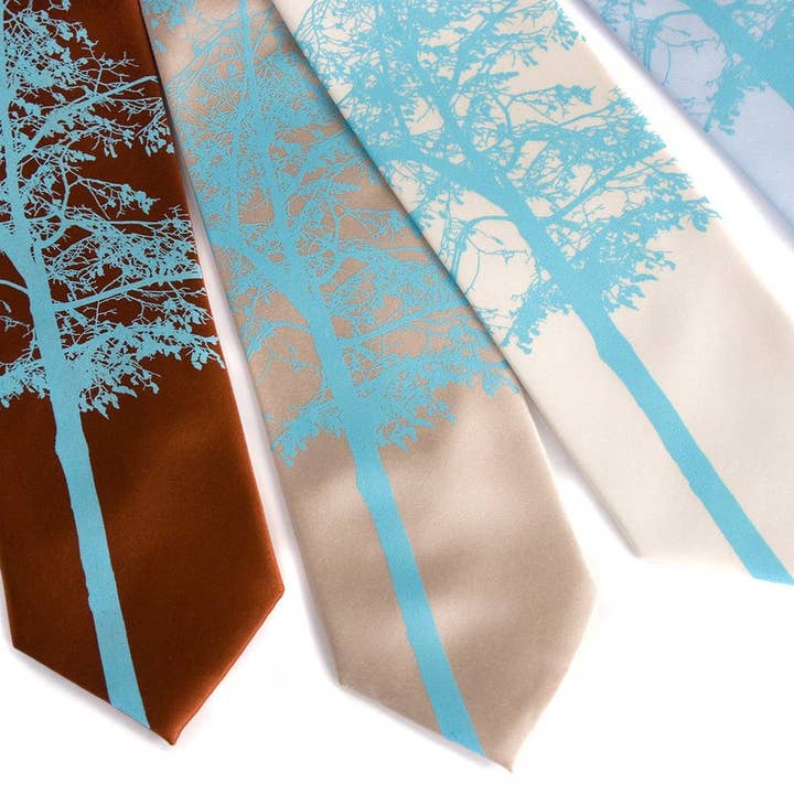 Cyberoptix Tie Lab - Wholesale Necktie - Men's - Aspen Necktie. Tree Silhouette Tie2