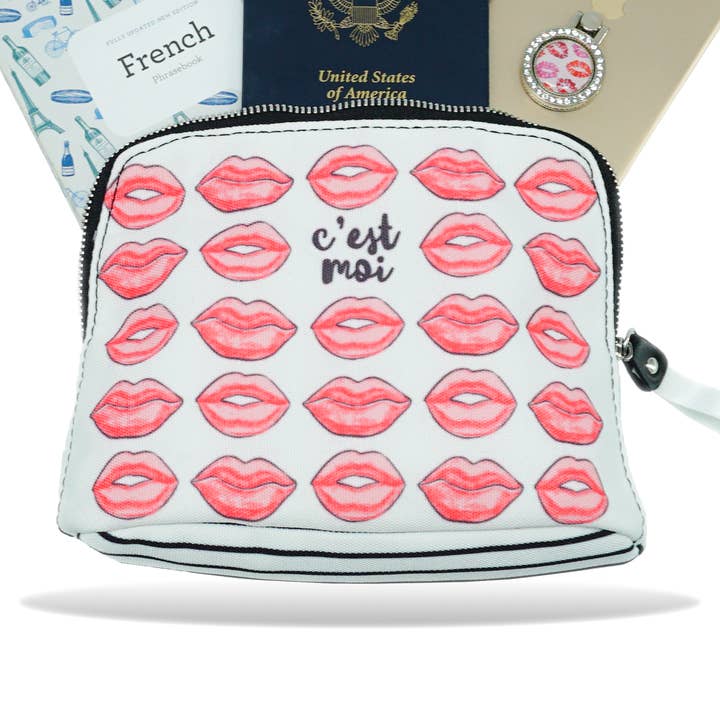 Pochette da trucco in tela con cerniera per la vendita all'ingrosso da parte di Hang Accessories