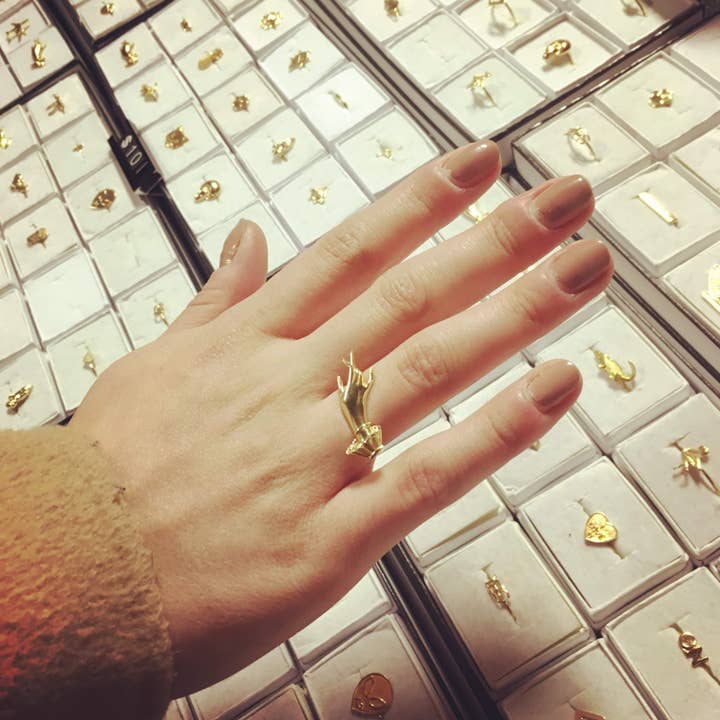 Butter Brass by Vittrock - Wholesale Cocktail/Statement Ring - Idle Hand Victorian Handmade Brass Ring