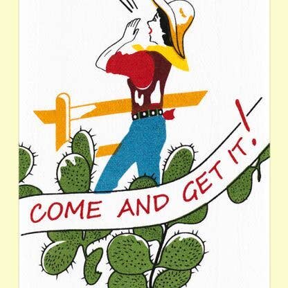 Red and White Kitchen Company - Wholesale Tea Towel - Come And Get It Ranch Retro Flour Sack Kitchen Towel0