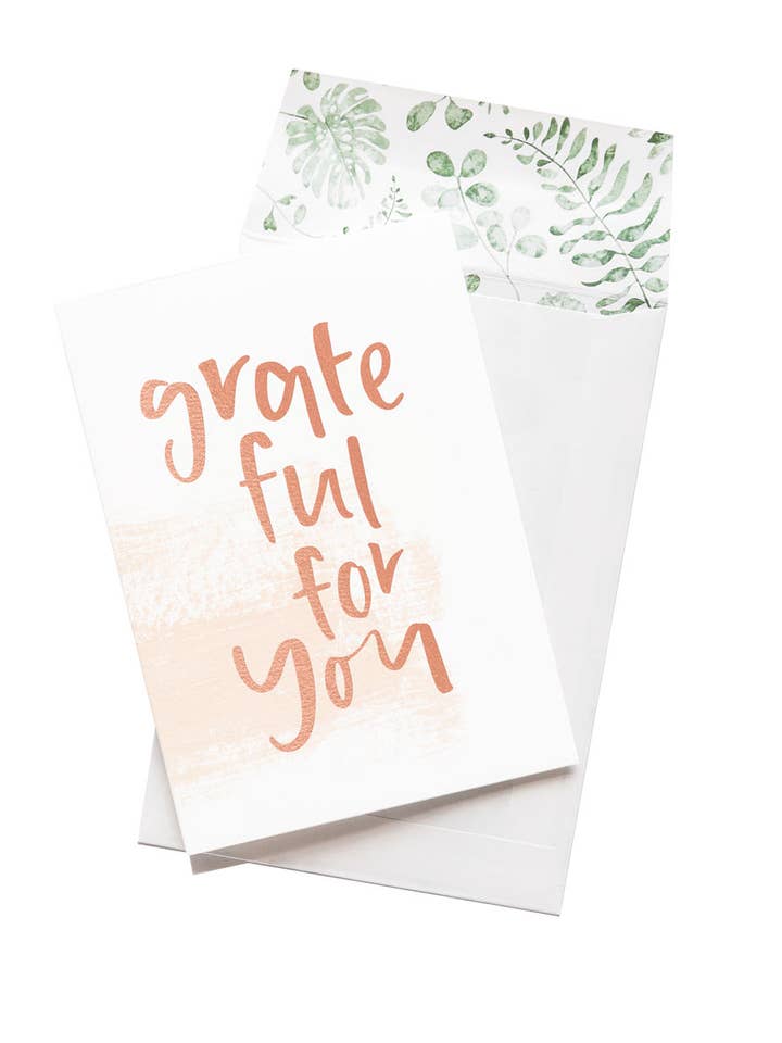 Tarjeta de felicitación Grateful For You para venta al por mayor de Emma Kate Co.