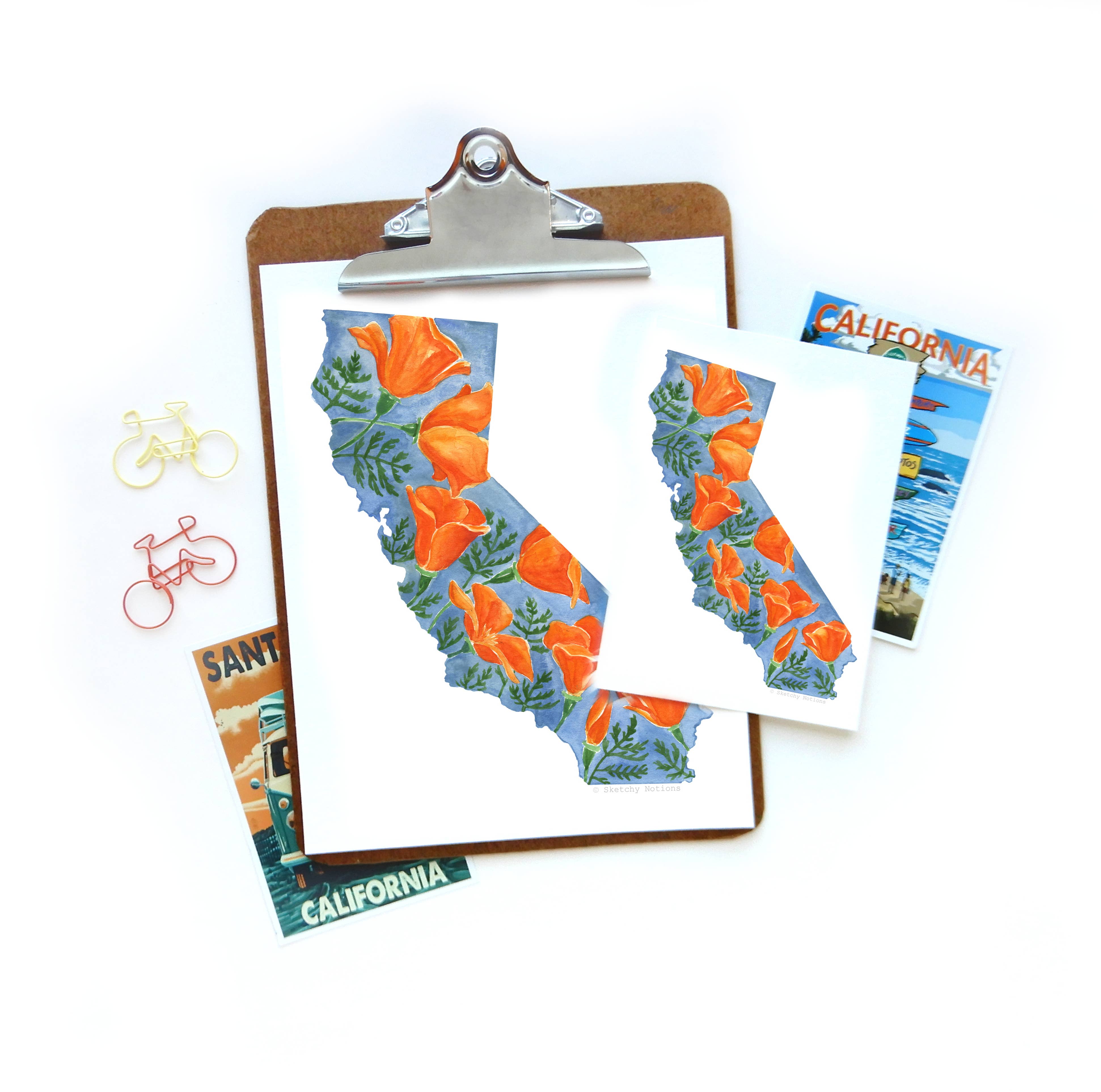 Sketchy Notions - Wholesale Art Print - California State Flower Print0