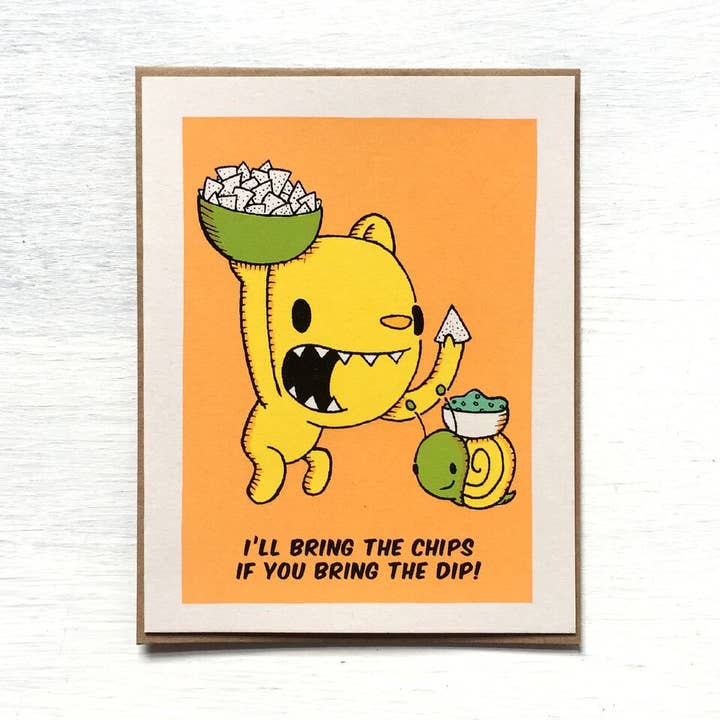 Chips and Dip Card for wholesale by everyday balloons print shop