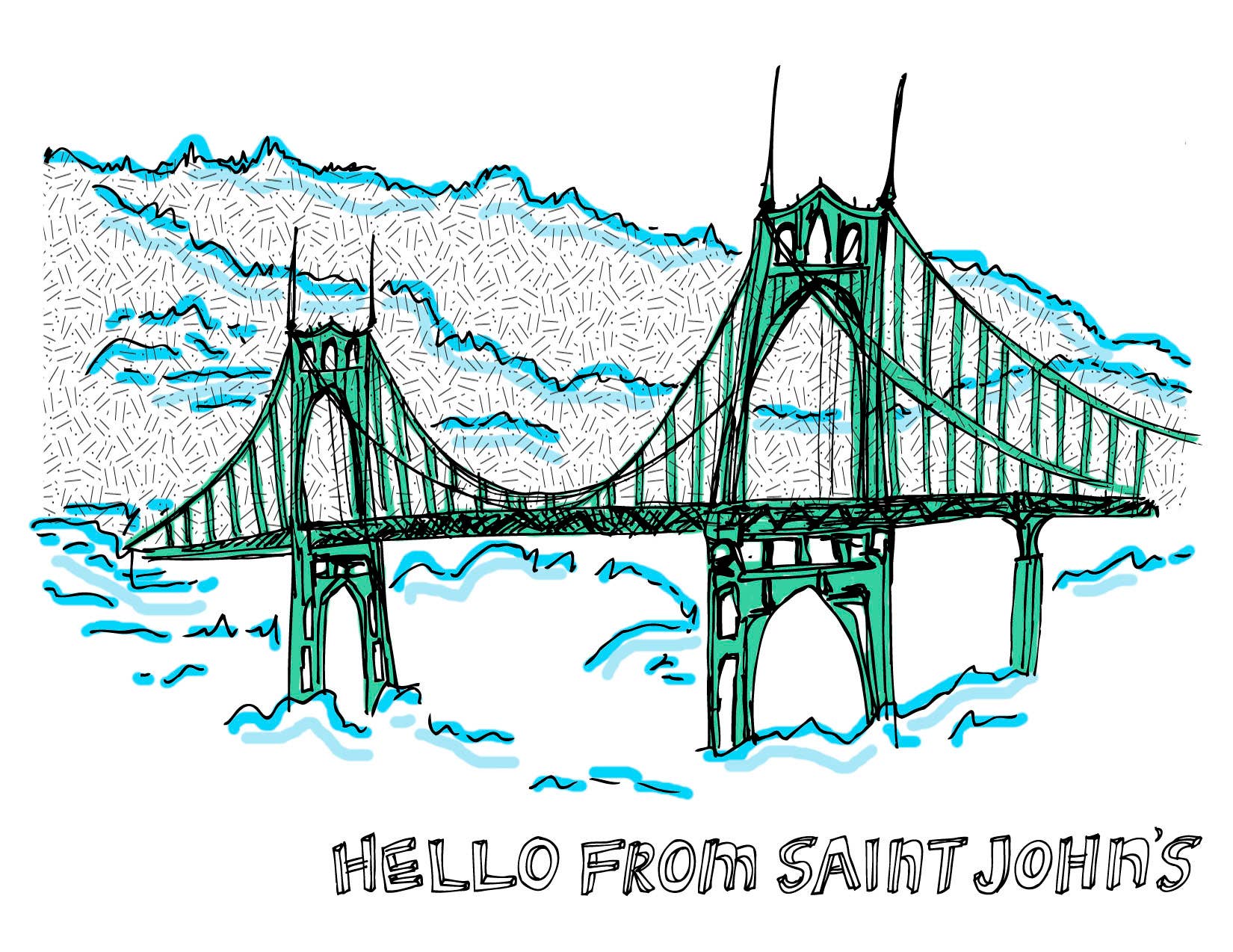 ARTJADEN - Wholesale Everyday Greeting Card - Hello Saint Art Card1