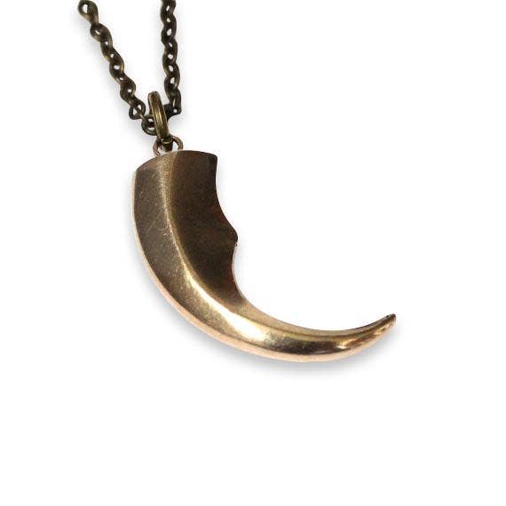 Wolverine Claw Pendant Necklace - Bronze for wholesale by Moon Raven Designs
