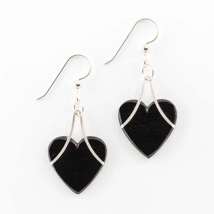 Silver Hearts Earrings for wholesale by Davin and Kesler