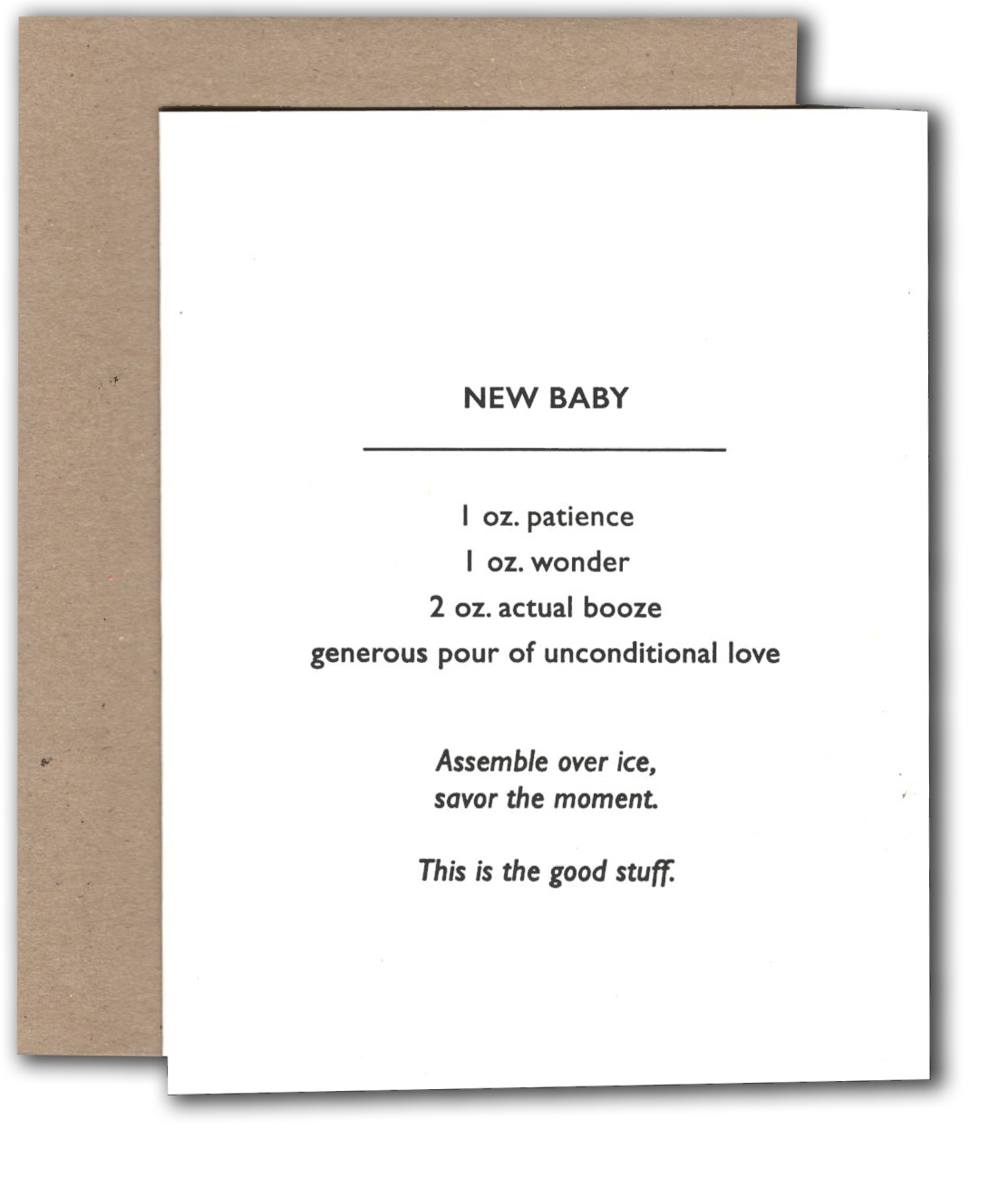 Power and Light Press - Wholesale Baby Card - New Baby Cocktail0