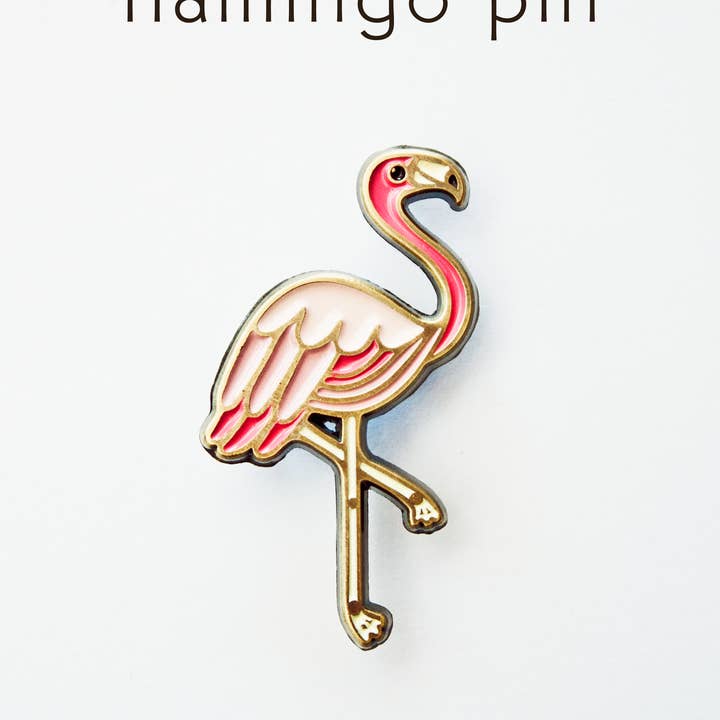 Boygirlparty – Engroshandel Reversnål/knap – Pink Flamingo emalje pin - boygirlparty tropisk fugl broche