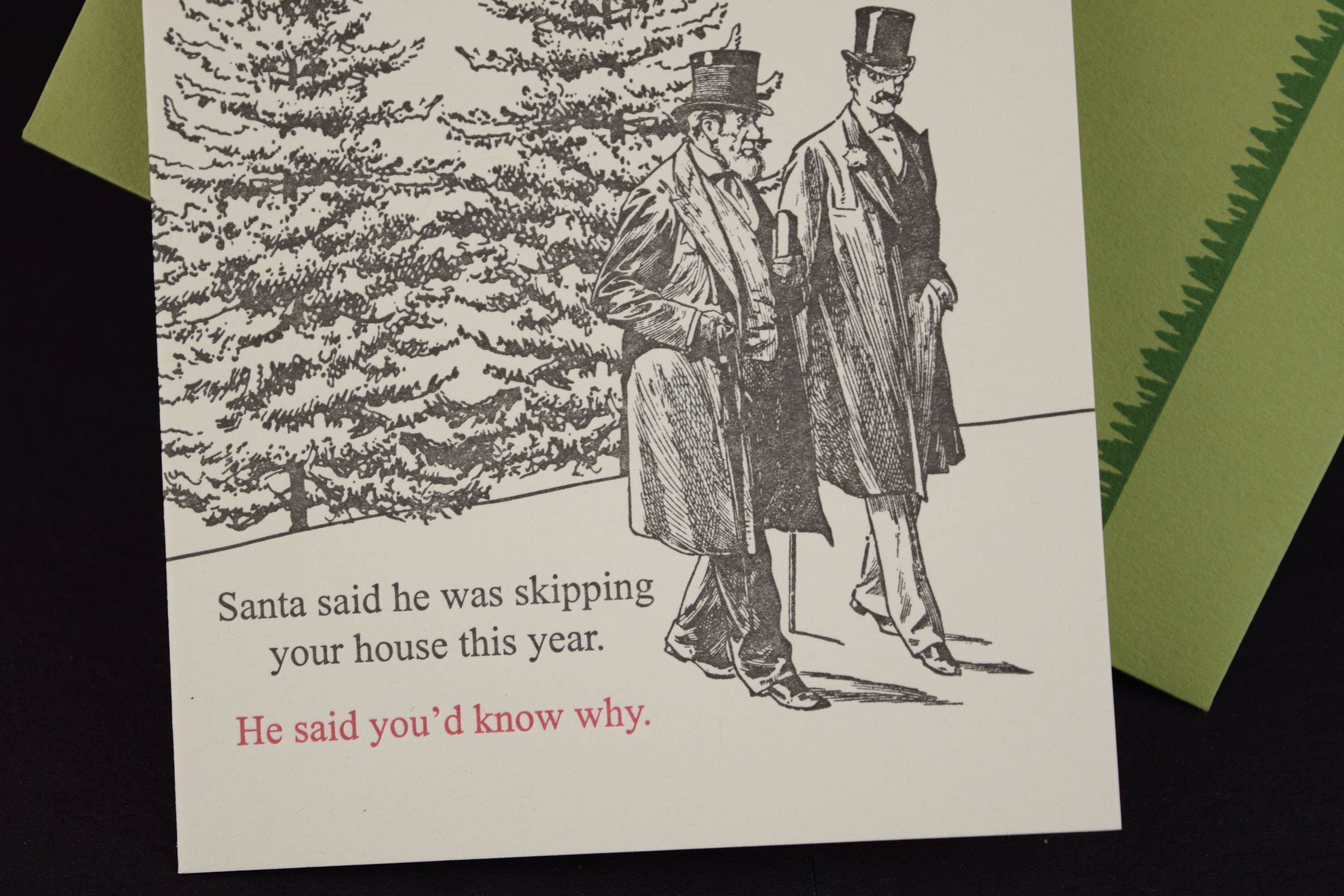 Oddball Press LLC - Wholesale Christmas Card - Santa Skip Card1