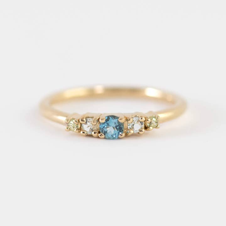 Maya Topaz and Peridot Band - Vermeil for wholesale by Minette