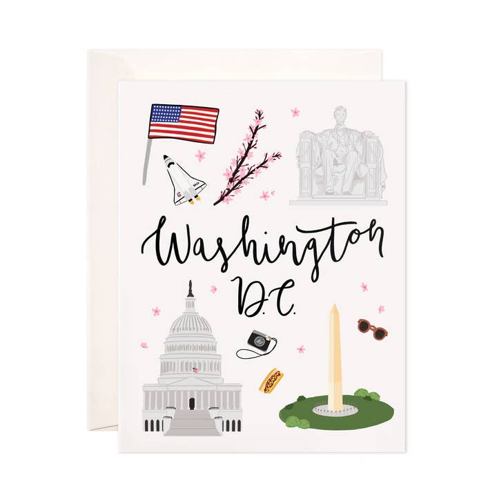 Washington DC Greeting Card for wholesale by Bloomwolf Studio