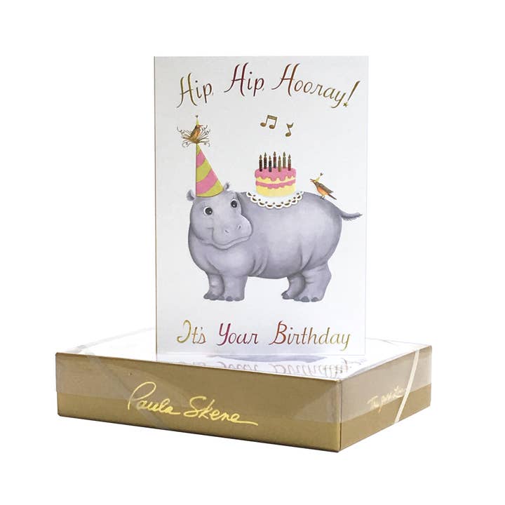 PAULA SKENE DESIGNS - Wholesale Birthday Card - Hippo Birthday Card